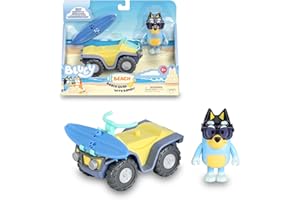 Giochi Preziosi - Il Quad Da Spiaggia Visto Nella Serie Bluey Con Papà Bandit Articolato Da 7,5 Cm, Con Tavola Da Surf E Tanti Accessori, Per Bambini A Partire Dai 3 Anni