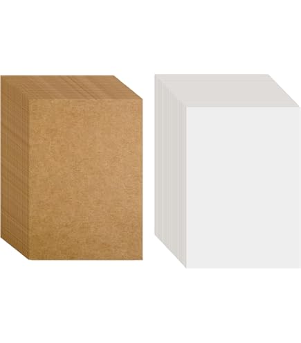 50 Stück Kraftpapier-Karten Blanko - Dickes Druckerpapier Für DIY-Einladungen & Grußkarten