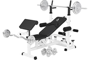 GORILLA SPORTS ® Multiestación con Set de Mancuernas Cromadas 108 Kg
