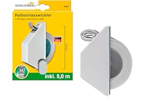Schellenberg 50505 Halbeinlasswickler Mini, für 14 mm Gurtbreite, Lochabstand 13,5 cm, Montage auf dem Fenster- oder Türrahmen