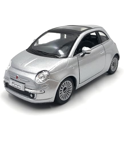FIAT 500 Modellauto 1/43 – Mit Individuellem Wunschkennzeichen, Türen öffnen
