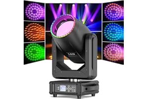 YESPICK Teste Mobili LED 300W Luci da Palco 18 Gobos 15 Colori RGBW Testa Mobile Beam 16/22CH Luci Discoteca per Palchi, Club, Concerti, Eventi nuziali Illuminazione