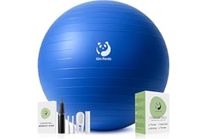 Slim Panda Gymnastikball, 55-85CM Explosionsgeschützt Pezziball Sitzball mit Pumpe, Trainingsball Fitnessball für Schwangerschaft, Fitness, Balance Training