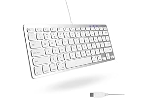 Macally SLIMKEYCA, compact USB-A Keyboard for Mac, US QWERTY Key Cap Layout