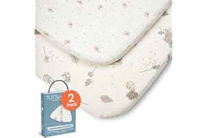 Tutti Bambini Drap Housse Berceau (Lot de 2) - Jersey de Bambou Doux & Respirant - Draps Cododo avec Élastique Double - Convient aux Matelas de 53 x 80 cm à 60 x 90 cm (Cocoon)