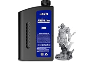 JAYO Resina para Impresora 3D 2KG, ABS-Like Resina 405nm UV Standard Rápida para Impresión 3D 4K/6K/8K LCD/DLP/SLA, No Quebradiza, Alta Precisión, Bajo Olor, Gris 2000g