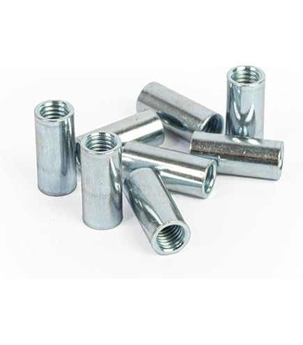 10 Dadi Di Accoppiamento M5 In Acciaio Inox - Lunghezza 20mm, Per Staffe E Regolazioni - Foto 2