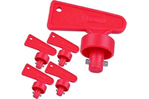 CARNFORTH 5pcs Battery Isolator Switch Spare Keys, for Power Kill Cut Off Switch Car Van Boat Marine Yacht Electric Vehicle
