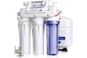iSpring RCC7 5 Stadi Sotto Lavello Sistema di Filtrazione dell'acqua ad Osmosi Inversa, Certificato NSF, 75 GPD ad Alta Capacità, Rubinetto in Nichel Lucido