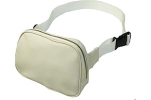 ANPTER Riñoneras de Moda,Riñonera Mujer,Impermeable Viaje Cinturón,PU Fanny Bag Waist Pack Ajustable Bolso Bandolera Bolso de la Cintura, Peso Ligero Estupendopara Viaje Trabajo Fiesta (Beige