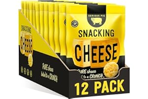 Serious Pig Snacking Cheese - Pure Cheese Crisps High Protein Zero Carb (12 x 24g)