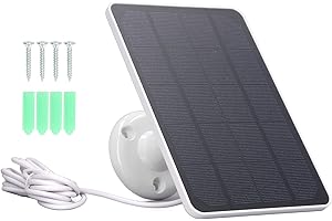 YOSOO HEALTH GEAR 10W Solar Panel for Security Camera, Type C Solar Panel for Ring Camera, Monocrystalline Solar Panels Ring Outdoor Camera Battery Solar Panel
