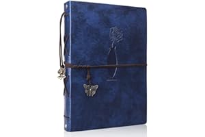 OUME Album Fotos Para Pegar Cuero DIY Scrapbook Album Scrapbooking Boda Libro de Visitas, Regalos Para Navidad San Valentín Cumpleaños Aniversario