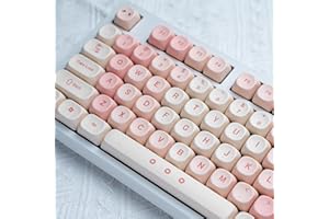 SUMGSN 131 touches Dye Sub PBT Moa Profil Jeu de touches compatibles avec 61/64/87/104/108 Cherry MX Switch Clavier mécanique (rose)