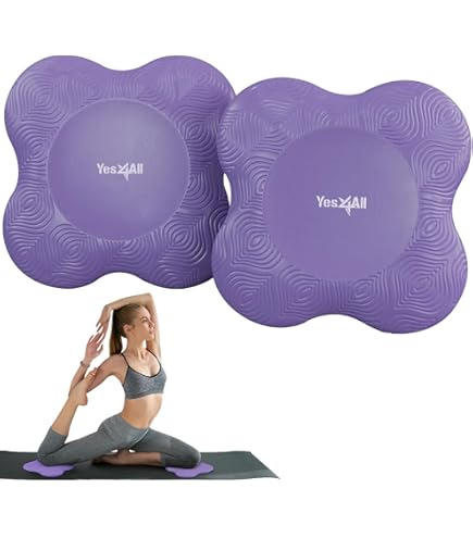 Abiyou Yoga Kniekissen 2er Set - Rutschfeste Knieschoner Für Pilates & Meditation Mit Tasche