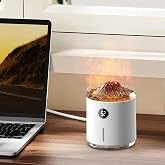 Accessory Volcanic Effect Rechargeable Air Humidifier Smart Aromatherapy Mist Diffuser for Bedroom Living Room, Simulated Al