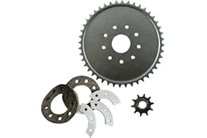 Haowul 1pc 44 Tooth Rear Drive Sprocket Engine Set Mount Pads Kit Fit 49cc 66cc 80cc Motorised Bike Rear Drive Sprocket