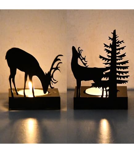 Centre De Table Noël Feeric Avec 4 Photophores - 39 X 14 Cm, Blanc, Décoration Nature Et Chaleureuse