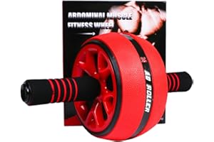 A.F.N.A.L 'AB Wheel Roller, Exercise Abdominal Wheel Fitness for Gym & Home, Work-out Strength-Training Equipment with Knee Pad, 12''W'