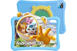 OUZRS Tablet 10 Pulgadas Android 11 Tablet Niños con 64GB ROM (TF 256), 3GB RAM Tableta HD IPS Display, Juegos Educativos para Niños, Control Parental con Funda Silicona-Azul