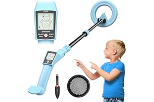 DR.ÖTEK Metal Detector for Kids, Lightweight Gold Detector with LCD Display, 69.9cm-100.8cm Adjustable Kids Metal Detector with Waterproof Coil, Great Beach Metal Detector Kids for Aged 3-12