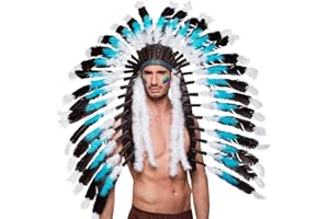 Boland 44141 – Bijou de tête de loup indien pour adulte – Bandeau avec plumes – Accessoire – Costume de carnaval – Fête à thème