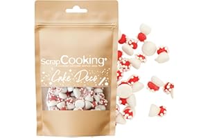 ScrapCooking - Décors Sucrés Mini Champignons 20 g - Décorations Alimentaires Pâtisserie - Décors Sucrés Comestibles - Sprinkles - Pour Desserts, Gâteaux, Bûches - Noël, Anniversaire - 7468