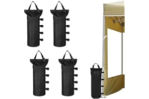 HHZZXCDH 4 Stück Sandsäcke Beschwerung Schwar Zelten Auf Kies Pavillon Gewichte für Pavillon Beschwerer Sandsäcke Zum Befüllen Pavillon Beschweren Groß Pavillon Sandsäcke für Pop-Up Pavillon Zelt Sonnenschirm