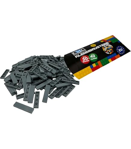 90 mattoncini da costruzione per piastrelle, 1 x 2, 2 x 2, 2 x 4, con