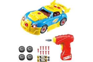 Think Gizmos New Take Apart Toy Racing Car Set - Build Your Own Toy Kit for Boys and Girls Aged 3, 4, 5, 6 and plus - with Lights and Real Engine Sounds