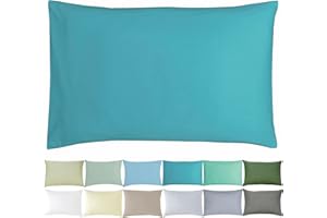 P'tit Basile - Taie d'oreiller 40x60 cm Bébé Enfant - Bleu Nordique - 100% Coton Bio 57 Fils certifié sans substances nocives - Taie doreiller lit cododo nacelle couffin Berceau