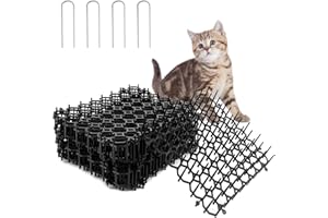 RICOFOT Repellente Gatti, 12 Pezzi Repellente per Gatti, Può Essere Tagliato Disabituante Gatti, Riutilizzabile Dissuasore per Gatti, Dissuasori per Gatti, Repellente per Gatti da Esterno, Rete Anti Gatto