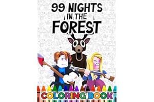 coloring book: JUMBO Drawing Pages Of Characters and Iconic Scenes 99 Nights in the Forest for Kids Ages 4-8 8-12