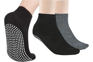 NEWCHAO di calzini antiscivolo calzini antiscivolo per donna uomo, calzini antiscivolo per yoga Home Barre Pilates allenamento ospedaliero