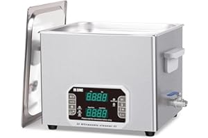 DK SONIC Limpiador Ultrasónico 15L, 360W Limpiador Sónico con Temporizador, Calentador y Control Táctil, Multiaplicación para Motores de Motocicletas, Carburadores, Cadenas (Cesta Incluida)