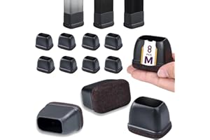 GAGUIUP Rectangle Silicone Chair Leg Floor Protectors, Chair Leg Caps, Furniture Foot Protector, Free Moving Table Leg Covers, Stool Leg caps to Prevent Hardwood Floor Scratches and Reduce Noise