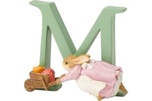 Enesco A5005 Beatrix Potter Cecily Parsley con la lettera M, Statuetta