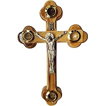 Griechisch-orthodoxes Kreuz Kruzifix 21,6cm - Zinn Kreuz Mit Gold-Finish
