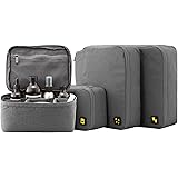 LEVEL8 Set di 4 Organizer Valigie Viaggio, Cubi Organizzatori di Imballaggio, Essential, Impermeabili Accessori per i Vestiti