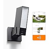 Netatmo Telecamera WIFI Esterna Intelligente con Sirena da 105 dB, Luce Integrata 12W, Video HD 1080p 4MP, Rilevamento di per