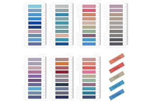 SOSPIRO 1400 Stück Haftnotizen Pastell, Index Sticker Tabs,7 Stile Haftmarker Datei Index Tabs, Sticky Notes Haftstreifen Klebezettel mit Lineal, Selbstklebend Klebezettel für Büro Seitenmarkierung