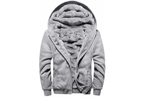 LBL LEADING THE BETTER LIFE LBL Men's Hoodies Full Zip Up Fleece Jacket Casual Hooded Sweatshirt Plus Size Winter Warm Coat with Pockets
