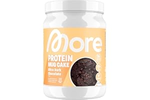 ‎MORE NUTRITION MORE Protein Mug Cake, 455g, Ultra Dark Chocolate, Backmischung für einen Tassenkuchen mit Schokoladenstücken