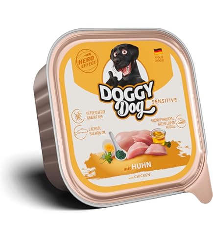 DOGGY Dog Pat&eacute; Agnello Sensitive - 6 Lattine Da 800g, Senza Cereali, Con Olio Di Salmone