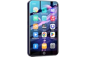 Fanvace 80GB MP3 Players with Bluetooth WiFi, Android MP3 & MP4 Players with 4" Touchscreen and Speaker, 2000mAh Spotify MP3 Music Player with Spotify Kids, Audible, Amazon Music, Play Store (Purple)