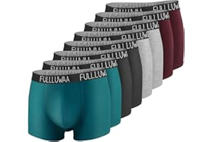 Fullluwaa Boxer Homme Calecon Homme Lot de 8 Confortable et Doux Caleçon Coton Ceinture Élastique