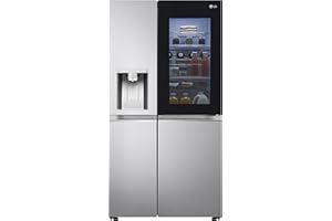 LG Electronics GSXV91BSAE Fridge Side-by-Side with Ice, Crushed Ice and Water Dispenser, Internal Water Tank 4 L, Total No Frost, Brushed Steel