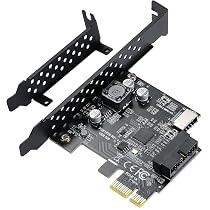 ELUTENG Scheda PCIe USB 3.2 Gen 2 – 8 Porte (2 Type-C + 6 Type-A), 5 Gbps, Chip NEC720210, Per Windows 11/10/7/XP