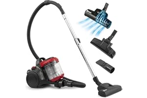 Akitas Odkurzacz Bezworkowy C10T 850W, Sierść Zwierząt Kotów i Psów, Cylinder Wessel Werk, Szerokość 28 cm, Duża Wirująca Szczotka z Głowicą Turbo