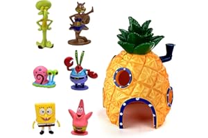 LACETS 7 PCS Decorazione Acquario, Aqua Ornaments Acquario per Acquario con Ananas Decorazioni per Acquario Fish Tank Acquario Decorazione Ornamento, Per Decorazione acquario, laghetto